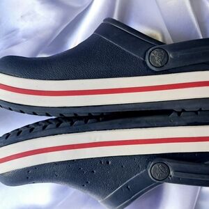 Crocs Slingback Kids Unisex Sz 12 Navy/Red